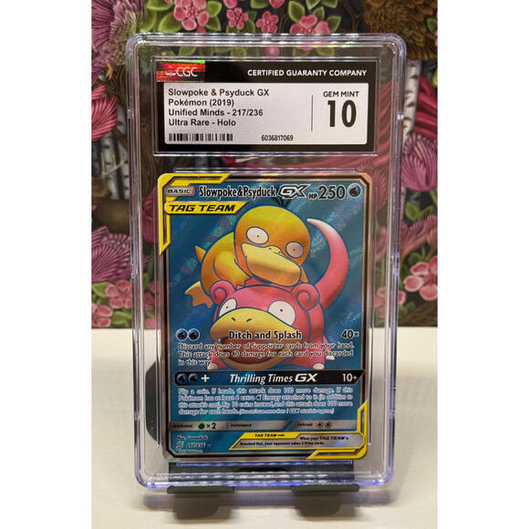 Slowpoke & Psyduck GX Unified Minds No. 217/236 Ultra Rare 2019 CGC 10